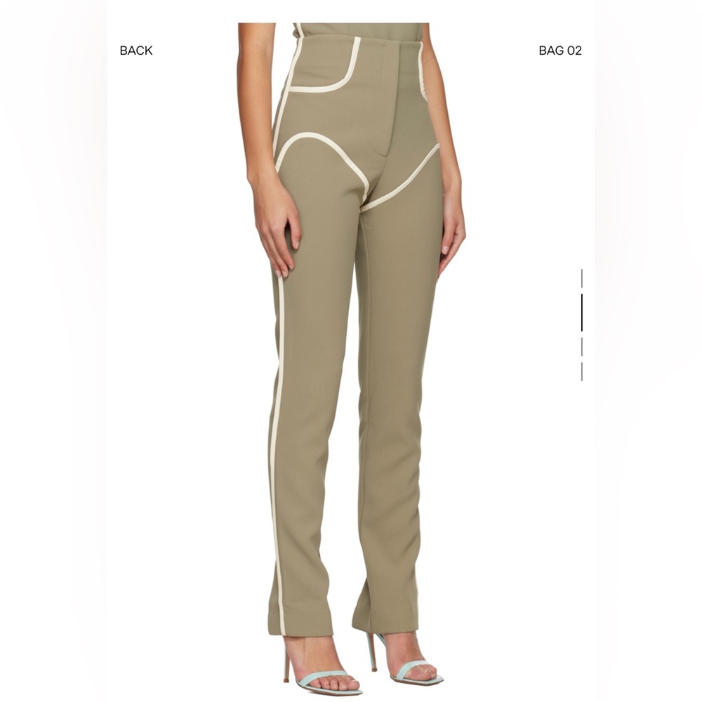 Paris Georgia Olive Straight Leg Pants - Picture 2 of 4